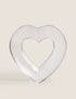 Large Glass Heart Serving Bowl